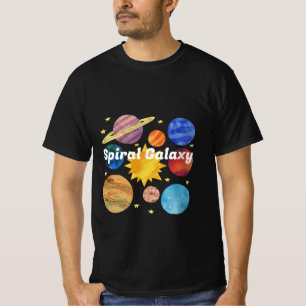Camiseta Texto personalizado Galáxia espiral l Gráfico colo