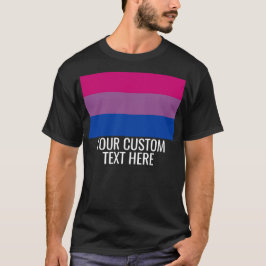 Camiseta Texto Personalizado LGBT de Sinalizador Bissexual 