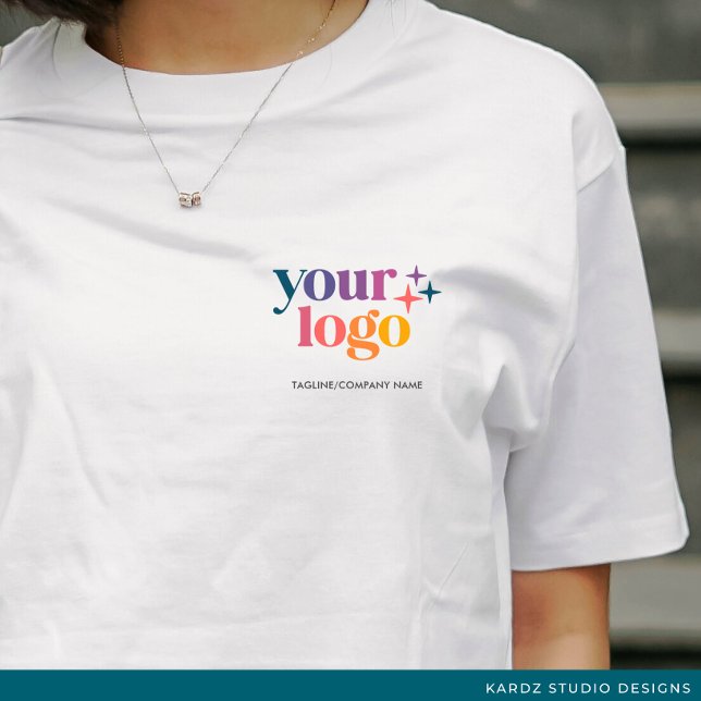 Camiseta Texto personalizado Logotipo de Promocional comerc (Criador carregado)