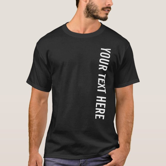 Camiseta Texto Personalizado Melhor Modelo Básico Mens Pret (Frente)