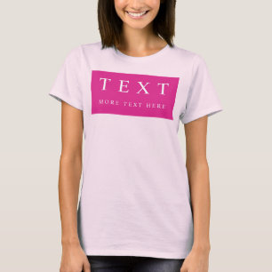 Camiseta Texto Personalizado: Modelo rosa pálido moderno
