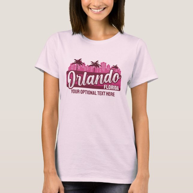 Camiseta Texto Personalizado Orlando Flórida (Frente)