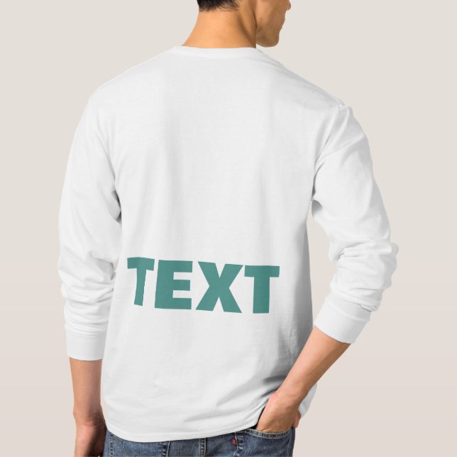 Camiseta Texto Personalizado Ou Nome Mens Impressão Moderno (Verso)