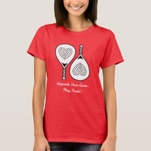 Camiseta Texto personalizado, Padel: Atualize seu jogo