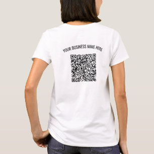 Camiseta Texto Personalizado Personalizado e Código QR de C