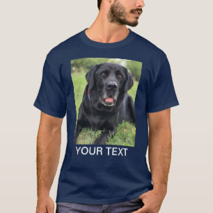 Camiseta Texto personalizado Pet Dog Marinho Azul