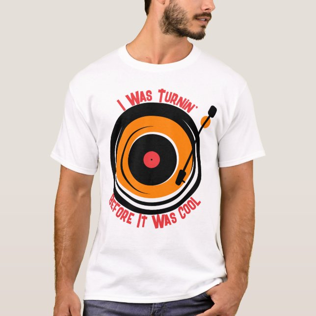 Camiseta Texto personalizado recorde vinil LP retrô-música  (Frente)
