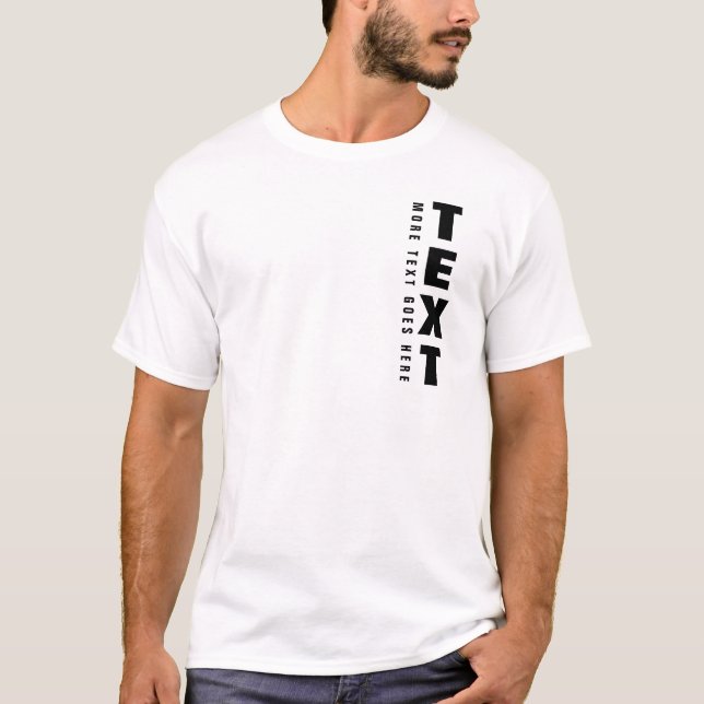 Camiseta Texto Personalizado significa Modelo moderno de fo (Frente)