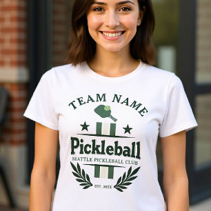 Camiseta Texto Personalizado Verde da Equipe do Jogador de 