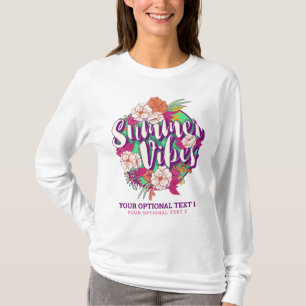 Camiseta Texto personalizado Vibas de Verão