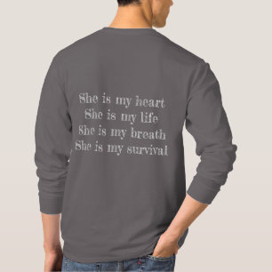Camiseta Texto personalizável que eu amo os meus namorada a