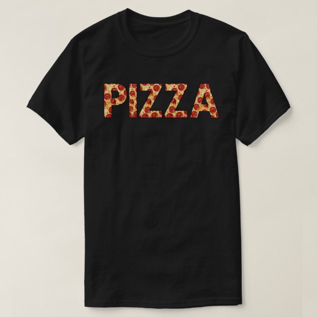 Camiseta Texto PIZZA (Frente do Design)