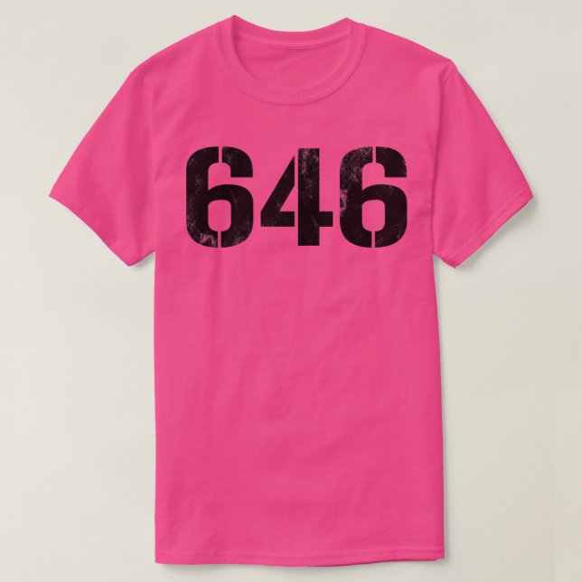 Camiseta Texto Preto de 646 Vintage (Frente do Design)
