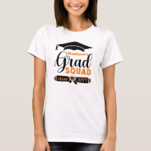 Texto Preto e Laranja Personalizado Mulheres Branc