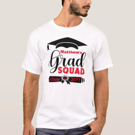 Camiseta Texto Preto e Vermelho Personalizado Mens Branco F