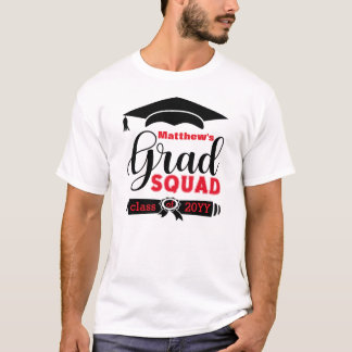 Camiseta Texto Preto e Vermelho Personalizado Mens Branco F