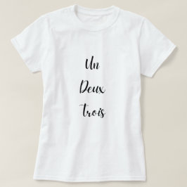 Camiseta Texto preto engraçado para professor francês Un De