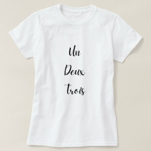 Camiseta Texto preto engraçado para professor francês Un De