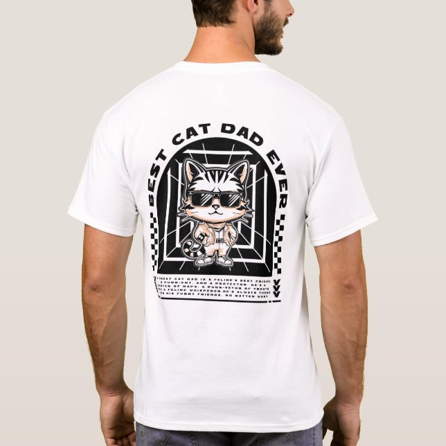 Camiseta Texto Preto Legal do Pai Gato (Verso)