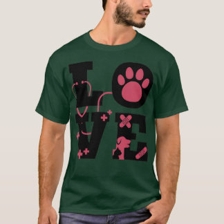 Camiseta Texto Preto para Animais de Amor Corinto