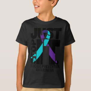 Camiseta Texto Preto para Prevenção da Consciência do Suicí