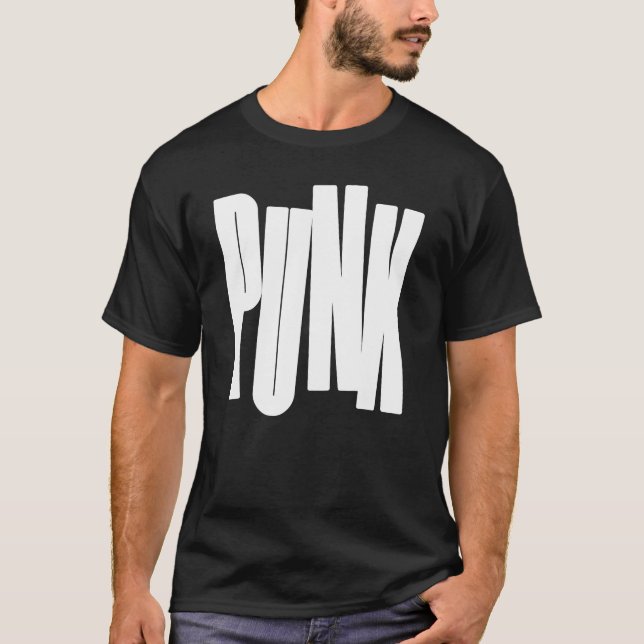 Camiseta texto punk em negrito (Frente)