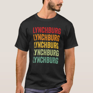 Camiseta Texto Rainbow do Condado de Lynchburg Virginia