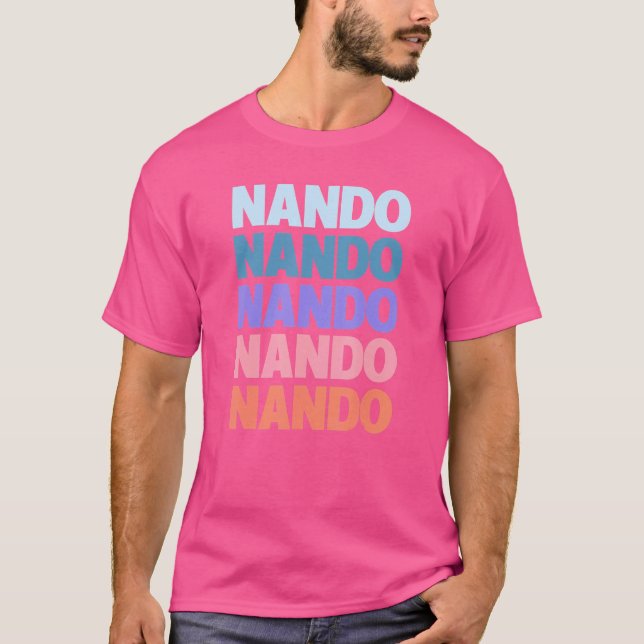Camiseta Texto Repetido Moderno Nando (Frente)