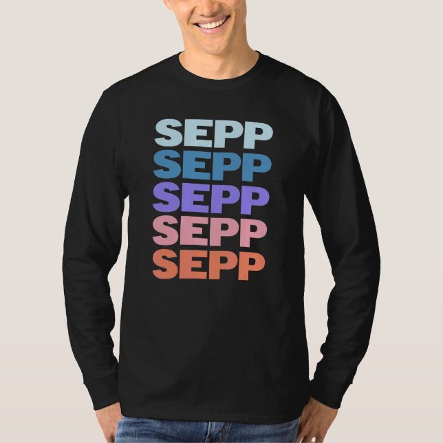 Camiseta Texto Repetido Moderno Sepp (Frente)