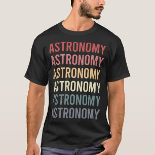 Camiseta Texto Retro Astronomia