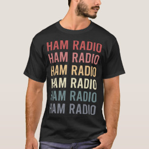 Camiseta Texto Retro Rádio Amador de Rádio Amador