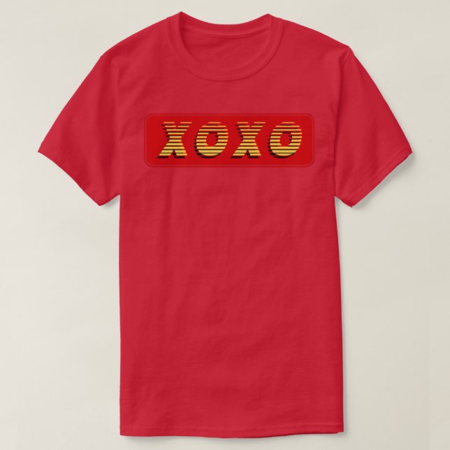 Camiseta Texto Retroativo do XOXO Vintage (Frente do Design)