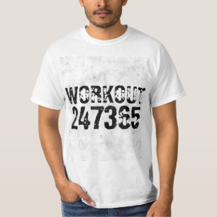 Camiseta Texto riscado vestido Workout 247365 rústico