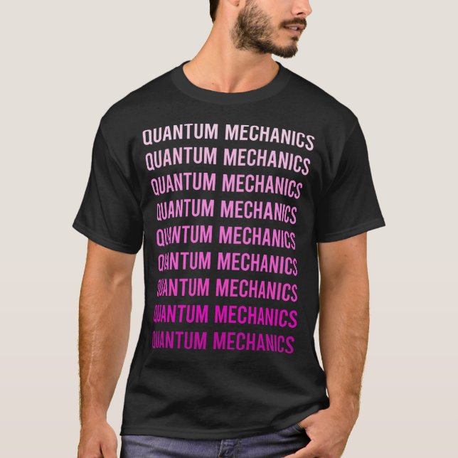 Camiseta Texto Rosa Mecânica Quântica (Frente)