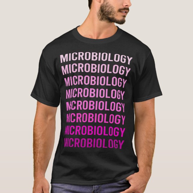 Camiseta Texto Rosa Microbiologia Microbiologista (Frente)