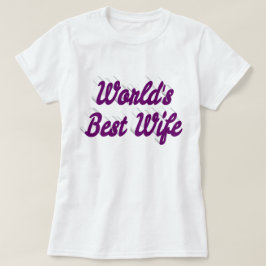 Camiseta Texto roxo da melhor esposa