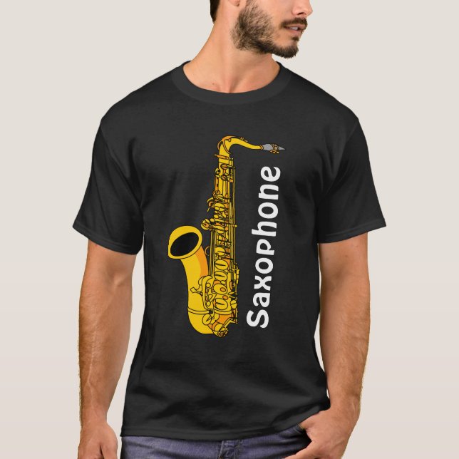Camiseta Texto saxofone (Frente)