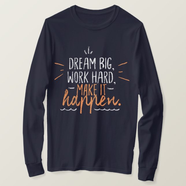 Camiseta Texto simples e bonito, motivação, dizendo l marin (Frente do Design)