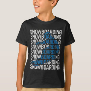 Camiseta Texto Snowboarder Silhouette Snowboard Gift Snowbo