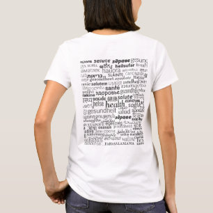 Camiseta Texto T Shirt Multi-Language Health Palavra Sua Co
