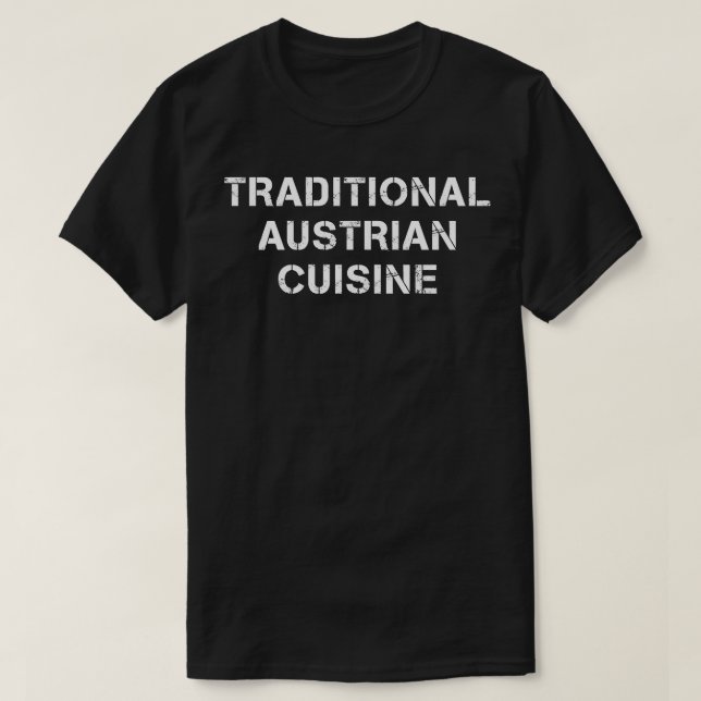 Camiseta Texto tradicional austríaco da cozinha (Frente do Design)
