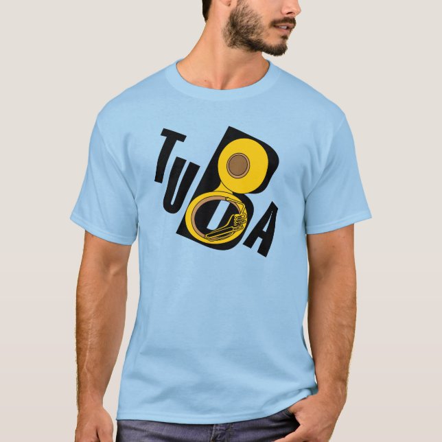Camiseta Texto Tuba Inclinado (Frente)