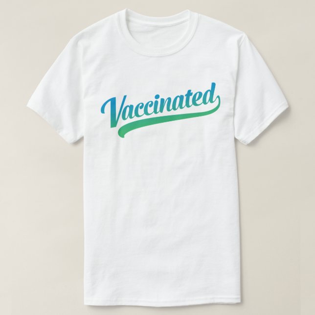 Camiseta Texto Vacinado (Frente do Design)