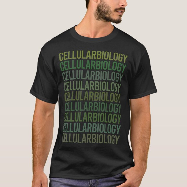 Camiseta Texto Verde Biologia Celular Biólogo Celular (Frente)