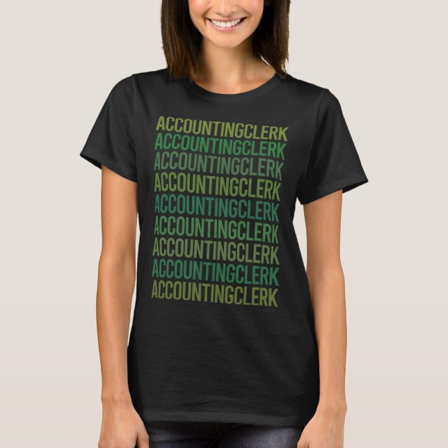 Camiseta Texto Verde - Contabilista (Frente)