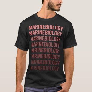 Camiseta Texto Vermelho Biologia Marinha Biólogo