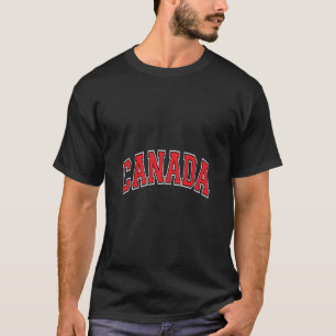 Camiseta Texto Vermelho do Estilo de Variação do Canadá