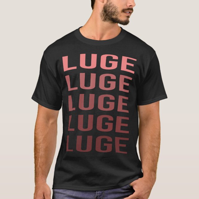 Camiseta Texto Vermelho Luge Luger (Frente)