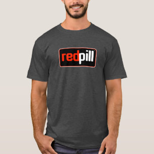 Camiseta Texto vermelho Pill™ Logotipo preto T-Shirt