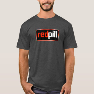 Camiseta Texto vermelho Pill™ Logotipo preto T-Shirt